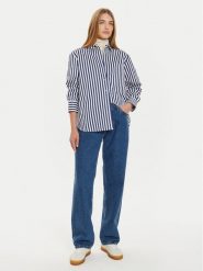 Tommy Hilfiger Koszula Banker WW0WW43044 Niebieski Regular Fit. Niebieskie koszule damskie Tommy Hilfiger, bez wzorów, z bawełny, bez kołnierzyka, bez ramiączek. Za 359.99 zł.