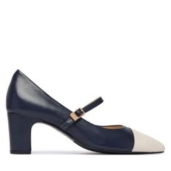 Czółenka HÖGL. Niebieskie czółenka damskie HÖGL, bez wzorów, bez obcasa, bez zapięcia. Za 849.99 zł.