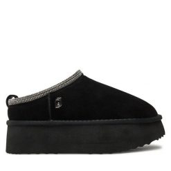 Klapki Liu Jo. Czarne klapki damskie Liu Jo, bez wzorów, bez obcasa, bez zapięcia. Za 419.99 zł.