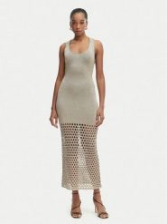 Simona Corsellini Sukienka dzianinowa P26CPABO0301 Szary Slim Fit. Szare sukienki damskie SIMONA CORSELLINI, bez wzorów, z dzianiny, bez kołnierzyka, bez ramiączek. Za 1,029.00 zł.