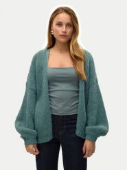 Vero Moda Kardigan Maybe 10273101 Zielony Oversize. Zielone kardigany damskie Vero Moda, s, bez wzorów, z syntetyku, bez kołnierzyka. Za 179.99 zł.