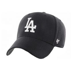 Czapka z daszkiem do baseball'u Los Angeles Dodgers czarna OSFM. Czarne czapki damskie 47 Brand, bez wzorów. Za 99.99 zł.