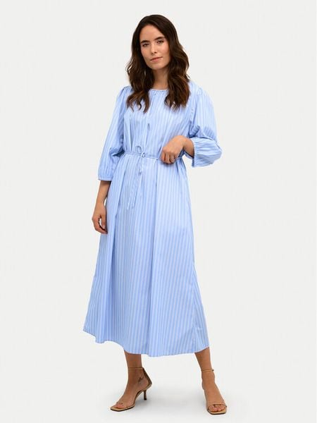 Kaffe Sukienka koszulowa Mackie 10508856 Niebieski Relaxed Fit. Niebieskie sukienki damskie Kaffe, bez wzorów, z syntetyku, bez kołnierzyka, bez ramiączek, koszulowe. Za 239.99 zł.