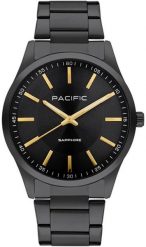 Zegarek męski PACIFIC-stalowy-szkło SZAFIR- BMB-1106-05. Szare zegarki męskie Perfect, bez wzorów, szklane. Za 299.40 zł.