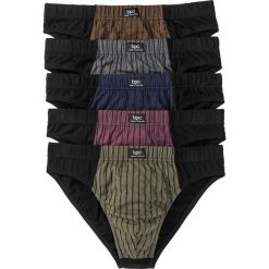 Slipy (5 par). Niebieskie bielizna sportowa męska bonprix, l, bez wzorów. Za 67.99 zł.