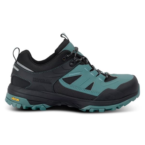 Buty damskie trekkingowe niskie z membraną Regen Vibram. Brązowe obuwie trekkingowe damskie Regatta, bez zapięcia. Za 479.99 zł.