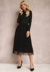 Czarna Spódnica Voloelle. Czarne spódnice damskie Renee, s, bez wzorów, z dzianiny, eleganckie, midi. Za 49.99 zł.