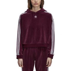 KRÓTKA BLUZA Z KAPTUREM ADIDAS (32). Bluzy damskie Adidas, bez wzorów, z bawełny, bez ramiączek, z kapturem. W wyprzedaży za 249.99 zł.