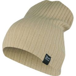Czapka Beżowa Jesienno-Zimowa, Beanie, Krasnal, Rozciągliwa, w Prążki. Brązowe czapki męskie Jarek, na zimę, bez wzorów, ze splotem. Za 24.00 zł.