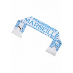 Szalik Essentials Olympique Marsylia PUMA White Bleu Azur Blue. Niebieskie szaliki damskie Puma, w ażurowe wzory. Za 109.00 zł.