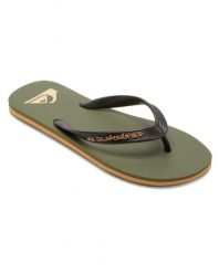 Klapki dla Mężczyzn MOLOKAI CORE Zielony. Zielone klapki męskie Quiksilver, bez wzorów, z gumy, bez zapięcia. Za 84.99 zł.