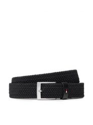 Tommy Hilfiger Pasek Męski Adan Elastic 3.5 AM0AM09406 Czarny. Czarne paski męskie Tommy Hilfiger, z materiału. Za 179.99 zł.