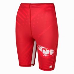 Legginsy krótkie do biegania damskie EXTREME HOBBY 1/3 POLSKA PRIME. Czerwone legginsy damskie EXTREME HOBBY, bez wzorów, z dzianiny. Za 169.00 zł.