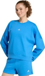 Adidas Bluza damska adidas Essentials Small Logo Feelcozy niebieska KC5280 2XL. Niebieskie bluzy damskie Adidas, xl, bez wzorów, bez ramiączek, bez kaptura. Za 214.91 zł.