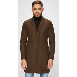 Selected - Płaszcz. Brązowe płaszcze męskie Selected, l, bez wzorów, z materiału, klasyczne, bez kołnierzyka, bez kaptura. W wyprzedaży za 489.90 zł.