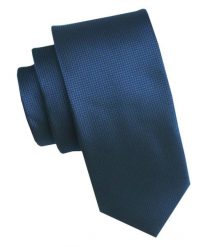 Elegancki i Modny Męski Krawat - Angelo di Monti - Granatowy, Mikrowzór. Niebieskie krawaty i muchy Angelo di Monti, bez wzorów, z tkaniny, eleganckie. Za 45.00 zł.