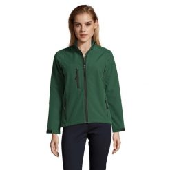 Kurtka Damska Roxy Soft Shell. Zielone kurtki sportowe damskie SOL'S, s, bez wzorów, bez ramiączek, bez kaptura, trekkingowe. Za 217.99 zł.