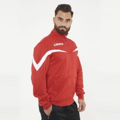 Męska Kurtka Biegowa Salvador Kluczowe Cechy Czerwono-Biała. Białe kurtki męskie Legea, m, bez wzorów, z bawełny, sportowe, z kapturem. Za 72.00 zł.