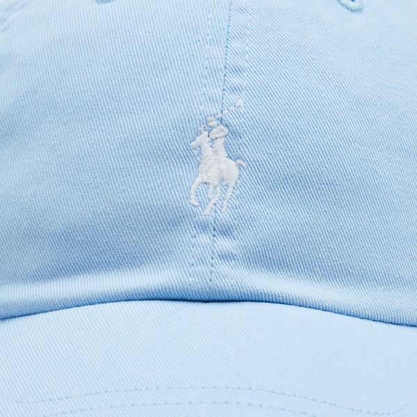Czapka z daszkiem Polo Ralph Lauren. Niebieskie czapki damskie Polo Ralph Lauren, bez wzorów. Za 159.99 zł.