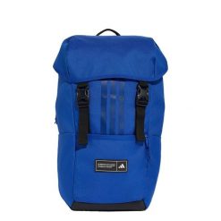 PLECAK Z KLAPĄ I 3 PASKAMI. Czarne plecaki męskie Adidas, bez wzorów, z materiału, klasyczne. Za 199.00 zł.