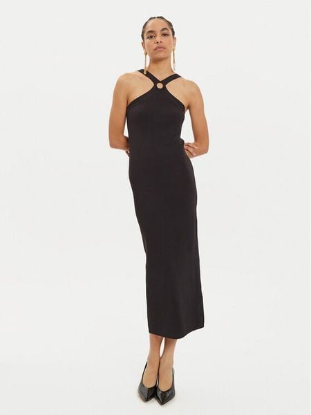 Karen by Simonsen Sukienka koktajlowa Ragna 10105075 Czarny Slim Fit. Czarne sukienki damskie Karen by Simonsen, s, bez wzorów, z wiskozy, wizytowe, bez kołnierzyka, bez ramiączek. Za 289.99 zł.