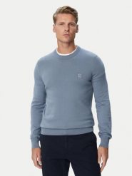 BOSS Sweter Kanovano 50527583 Niebieski Regular Fit. Niebieskie swetry męskie Boss, m, bez wzorów, z bawełny, bez kołnierzyka, bez ramiączek. Za 599.99 zł.