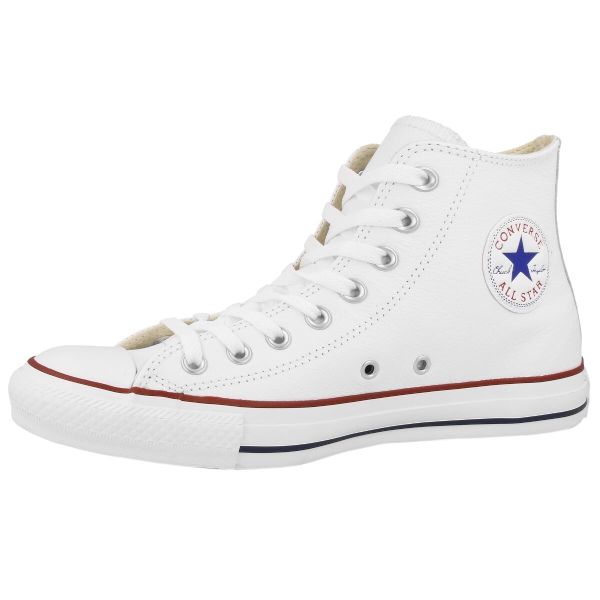 Trampki Converse Chuck Taylor HI Leather, Dla obu płci. Białe trampki i tenisówki damskie Converse, bez wzorów, ze skóry, bez zapięcia. Za 361.70 zł.