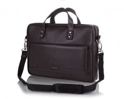 Torba męska na laptop Solier S32 Westport ciemny brąz. Brązowe torby na laptopa damskie Solier, bez wzorów, ze skóry ekologicznej. Za 199.99 zł.