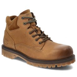 Brązowe Botki Jeep Stylowe Obuwie Męskie. Brązowe botki męskie Jeep, bez wzorów, z gumy, eleganckie, bez obcasa, bez zapięcia. Za 379.00 zł.