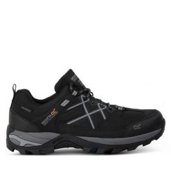 Trekkingi Regatta. Czarne buty zimowe męskie Regatta, bez wzorów, bez obcasa, bez zapięcia. Za 219.99 zł.