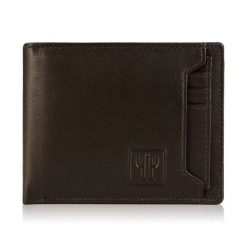 Portfel skórzany męski PAOLO PERUZZI T-78-BR brązowy. Brązowe portfele męskie Paolo Peruzzi, bez wzorów, z materiału. Za 39.99 zł.
