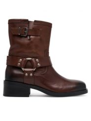Tommy Jeans Botki Tjw Biker EN0EN02811 Brązowy. Brązowe botki damskie Tommy Jeans, bez wzorów, z jeansu, bez obcasa, na płaskiej podeszwie, bez zapięcia. Za 629.99 zł.