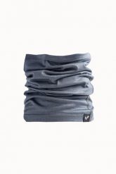 Komin na szyję trekkingowy wielofunkcyjny Woolona Merino. Szare szaliki męskie WOOLONA, bez wzorów, z materiału. Za 117.00 zł.