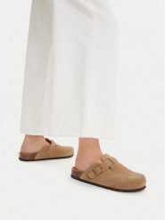 Lasocki Klapki CEO-GBSUM22-3021 Beżowy ciemny. Brązowe klapki damskie Lasocki, bez wzorów, ze skóry, bez obcasa, bez zapięcia. Za 149.99 zł.