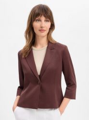 More & More Krótka marynarka Kobiety Sztuczne włókno brązowy, 36. Brązowe marynarki i żakiety damskie More & More, bez wzorów, z włókna, eleganckie, bez kołnierzyka, bez ramiączek. Za 479.95 zł.