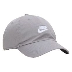 Czapka Z Daszkiem Z Logo Klubu. Szare czapki damskie Nike, bez wzorów. Za 169.99 zł.