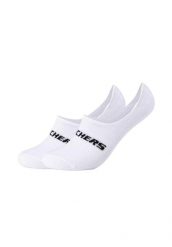 Skarpetki sportowe dla dorosłych 2PPK Mesh Ventilation Footies Socks. Białe skarpetki damskie Skechers, bez wzorów, z bawełny. Za 29.99 zł.