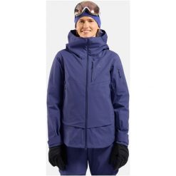 Kurtka przeciwdeszczowa Odlo Jacket hardshell X-ALP 3L. Fioletowe kurtki sportowe damskie ODLO, l, bez wzorów, z hardshellu, bez ramiączek, bez kaptura, trekkingowe. W wyprzedaży za 1,429.99 zł.