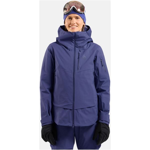 Kurtka przeciwdeszczowa Odlo Jacket hardshell X-ALP 3L. Fioletowe kurtki sportowe damskie ODLO, l, bez wzorów, z hardshellu, bez ramiączek, bez kaptura, trekkingowe. W wyprzedaży za 1,429.99 zł.