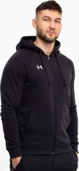 Under Armour Bluza męska Under Armour Rival Fleece FZ Hoodie czarna 1379767 001 XL. Czarne bluzy męskie Under Armour, m, bez wzorów, bez kaptura. Za 285.75 zł.