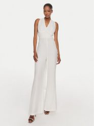 Rinascimento Kombinezon CFC0019513002 Biały Regular Fit. Białe sukienki damskie Rinascimento, xl, bez wzorów, z syntetyku, bez kołnierzyka, bez ramiączek. Za 359.99 zł.