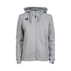 Bluza damska Arena Team Hooded Jacket Panel z kapturem. Szare bluzy damskie ARENA, l, bez wzorów, z bawełny, sportowe, bez ramiączek, z kapturem. Za 299.00 zł.