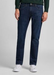 MĘSKIE SPODNIE JEANSOWE LEE DAREN ZIP FLY REGULAR STRAIGHT Dark Bluegrass L707KNUK 112118225. Białe eleganckie spodnie męskie Lee, bez wzorów, z bawełny. Za 249.99 zł.