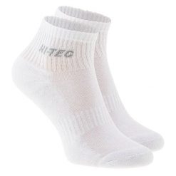 Skarpetki Unisex Dla Dorosłych Z Logo Quarro (zestaw 3 Sztuk). Białe skarpetki damskie Hi-tec, bez wzorów. Za 33.99 zł.