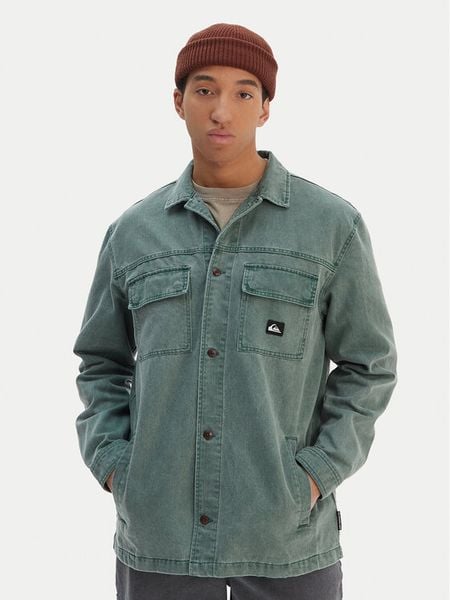 Quiksilver Koszula jeansowa Mohab Washed Twill EQYWT04654 Zielony Oversize. Zielone koszule męskie Quiksilver, m, bez wzorów, z bawełny, bez kołnierzyka, bez ramiączek. Za 369.99 zł.