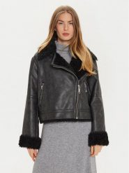 MAX&Co. Kurtka skórzana 2426086074200 Czarny Regular Fit. Czarne kurtki damskie MAX&Co., bez wzorów, z syntetyku, bez kaptura. Za 1,619.00 zł.
