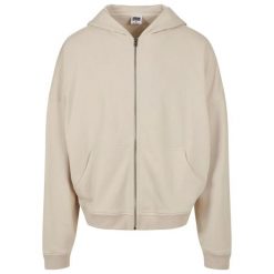 Męska Kurtka Z Lat 90tych Z Kapturem Zapinana Na Zamek Błyskawiczny. Białe kurtki męskie Urban Classics, m, bez wzorów, z kapturem. Za 222.99 zł.