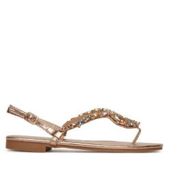 Sandały DeeZee. Żółte sandały damskie DeeZee, bez wzorów, bez obcasa, na płaskiej podeszwie, bez zapięcia. Za 109.99 zł.