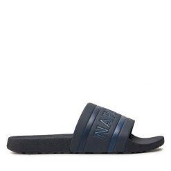 Klapki Napapijri. Niebieskie klapki męskie Napapijri, bez wzorów, bez zapięcia. Za 169.99 zł.