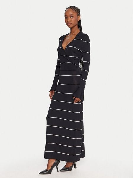 French Connection Sukienka dzianinowa 71ZAG Granatowy Regular Fit. Niebieskie sukienki damskie French Connection, m, bez wzorów, z dzianiny, bez kołnierzyka, bez ramiączek. Za 549.99 zł.